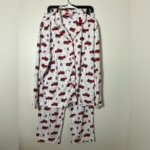 Disneys Mickey Mouse‎ Christmas PJS Sz L Cozy Comfort Holiday